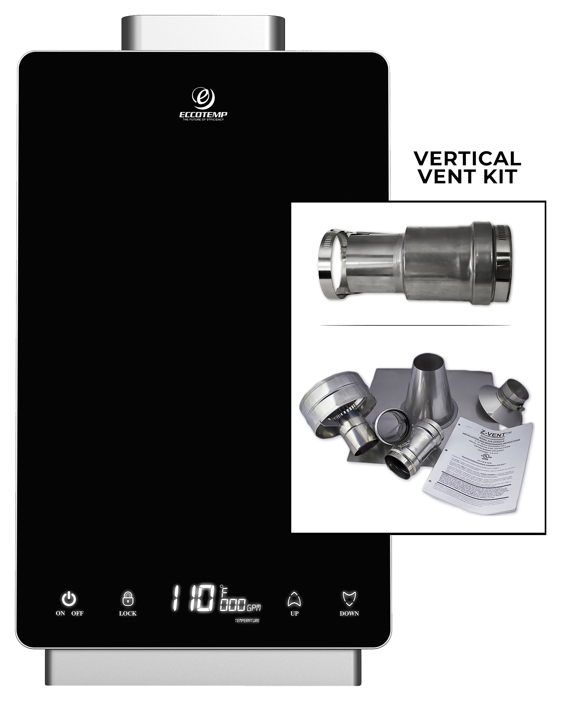 Eccotemp i12 Indoor 4.0 GPM Liquid Propane Tankless Water Heater with